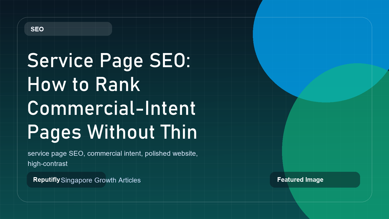 A premium service page layout showing messaging, proof, and enquiry-focused SEO structure