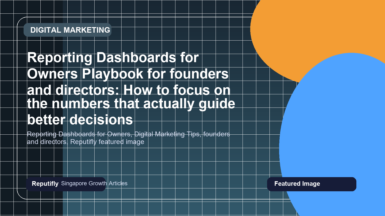 Reporting Dashboards for Owners Playbook for founders and directors: How to focus on the numbers that actually guide better decisions featured image