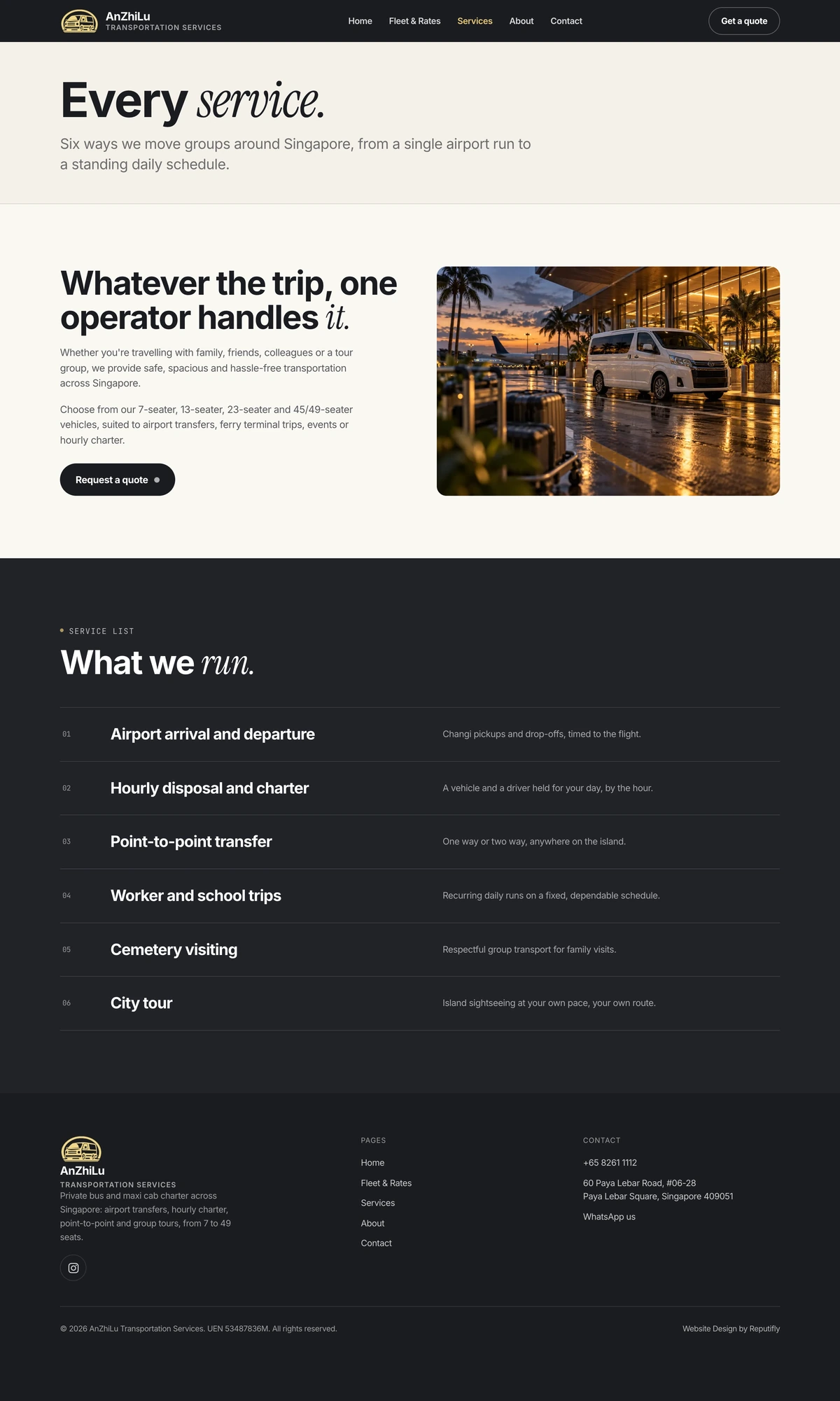 AZL Services — One operator, six kinds of trip