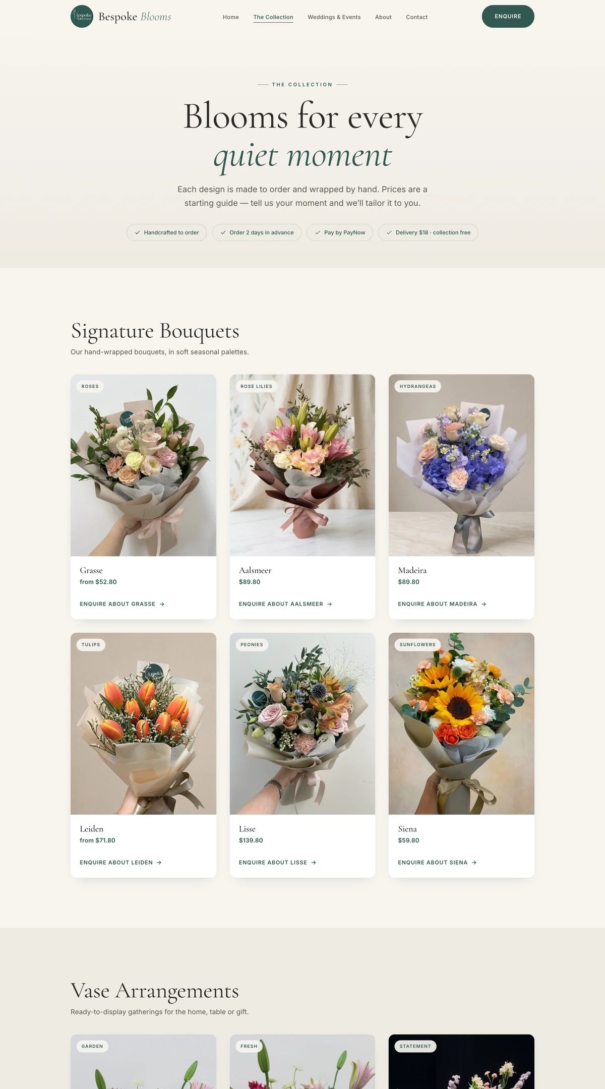 Bespoke Blooms — A collection worth exploring