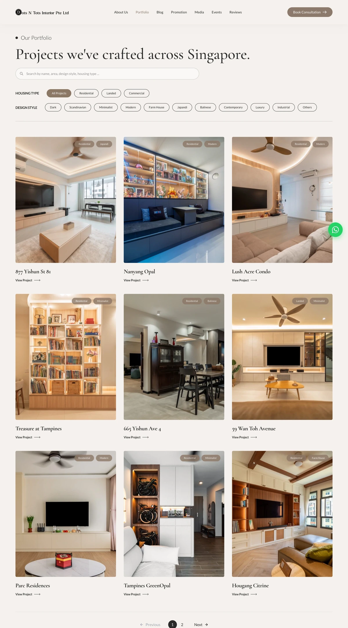 Dots ’n’ Tots — A searchable portfolio of homes