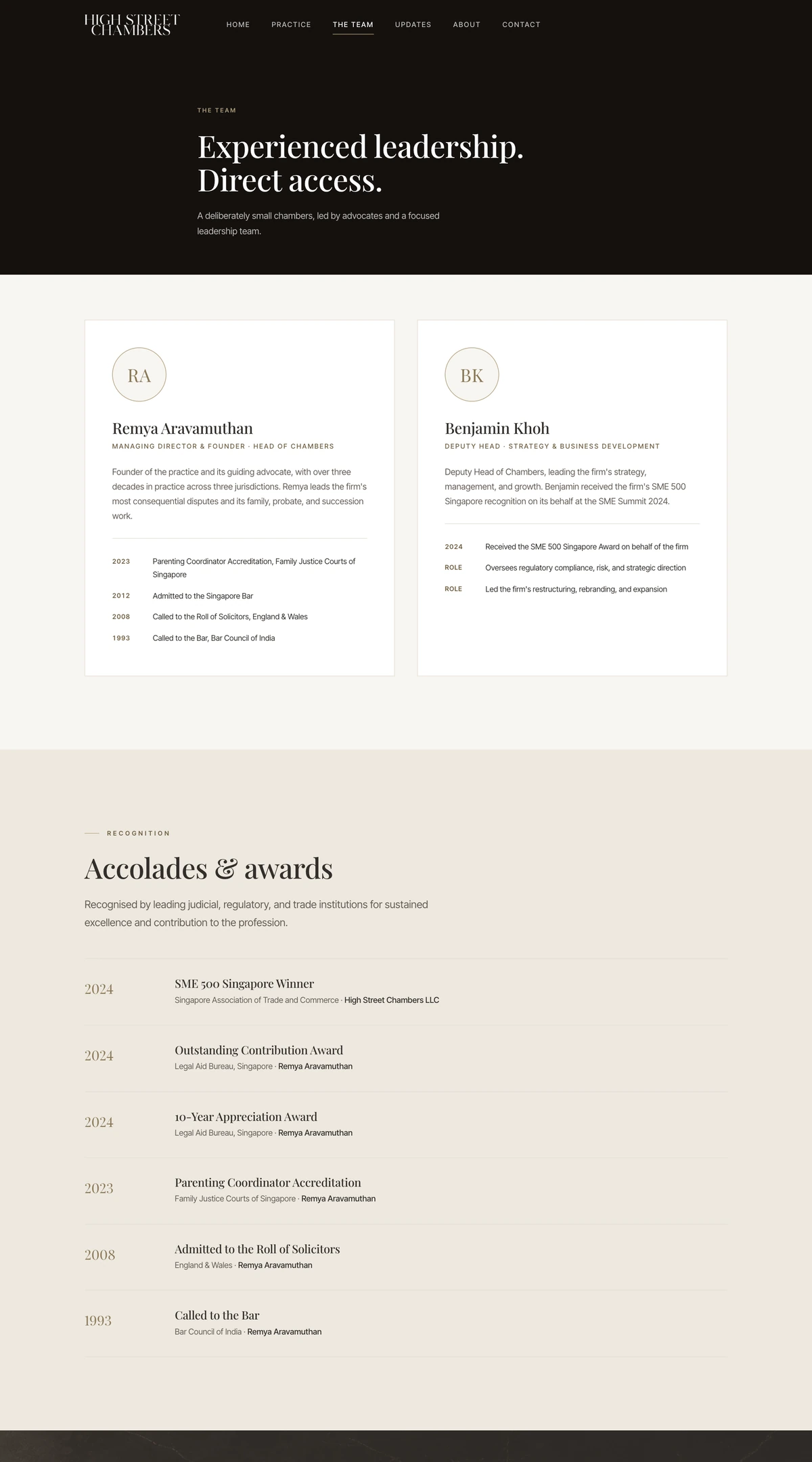 High Street Chambers — The people behind the practice