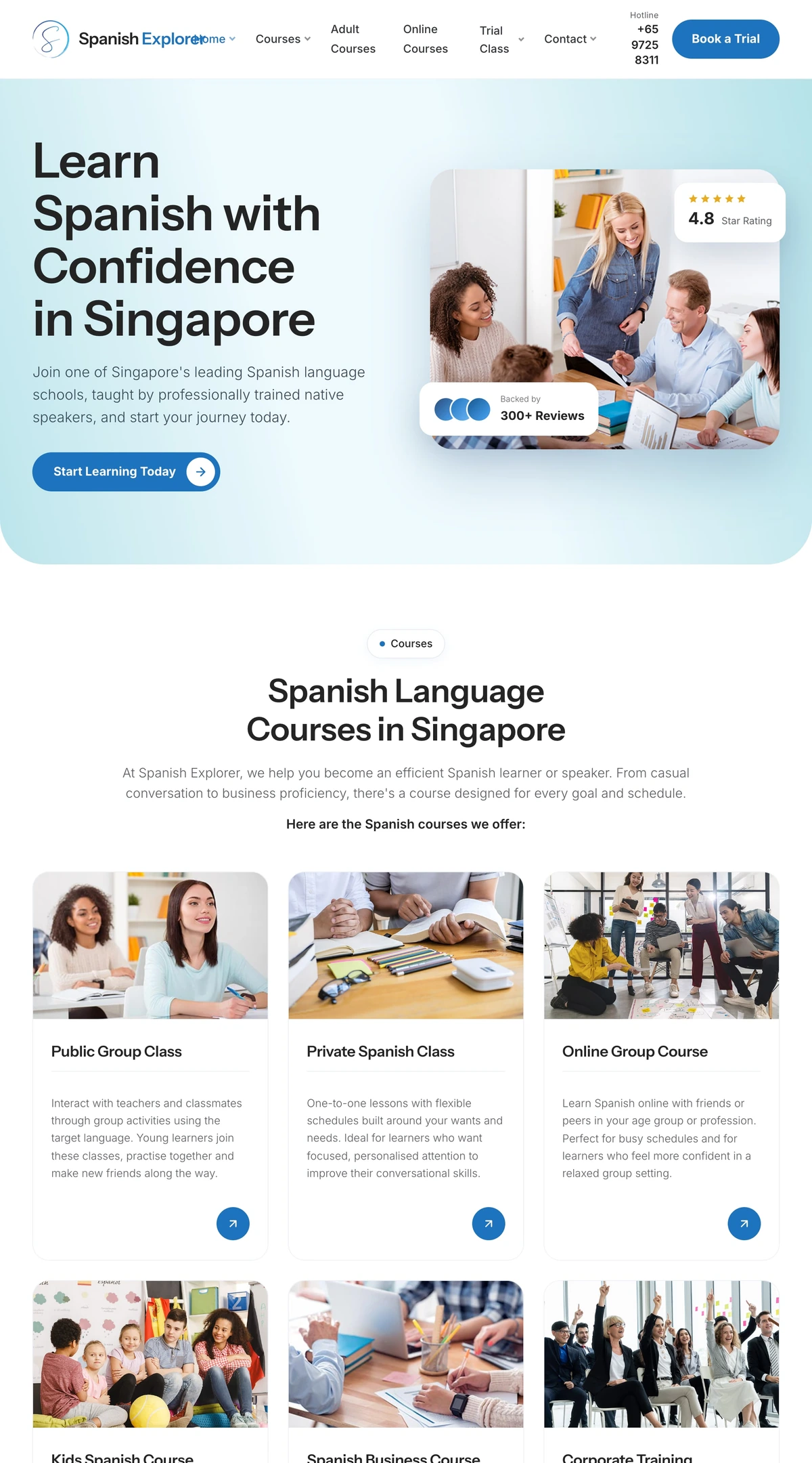 Spanish Explorer — The course range at a glance
