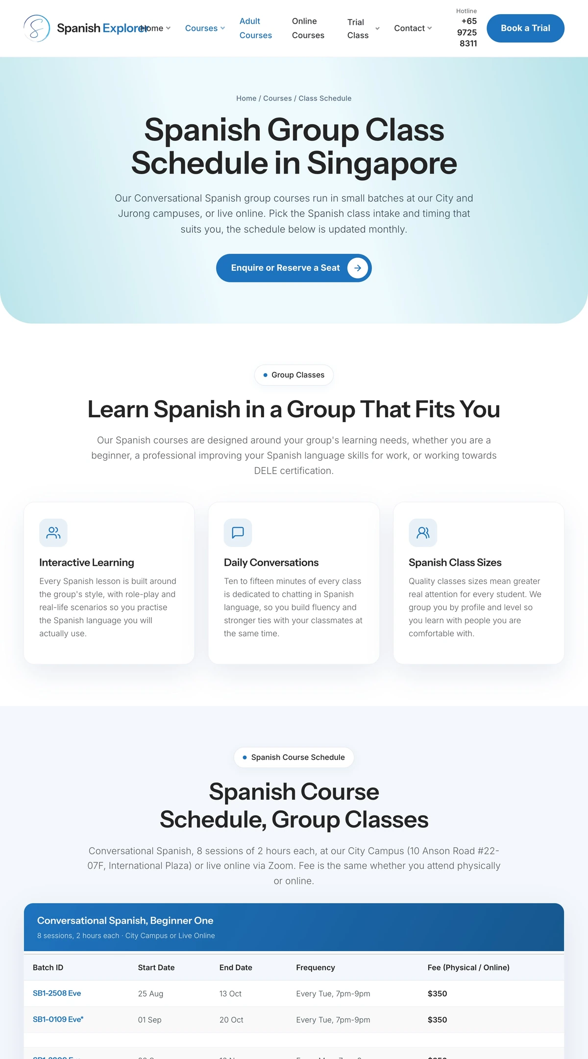 Spanish Explorer — Every batch, plainly listed