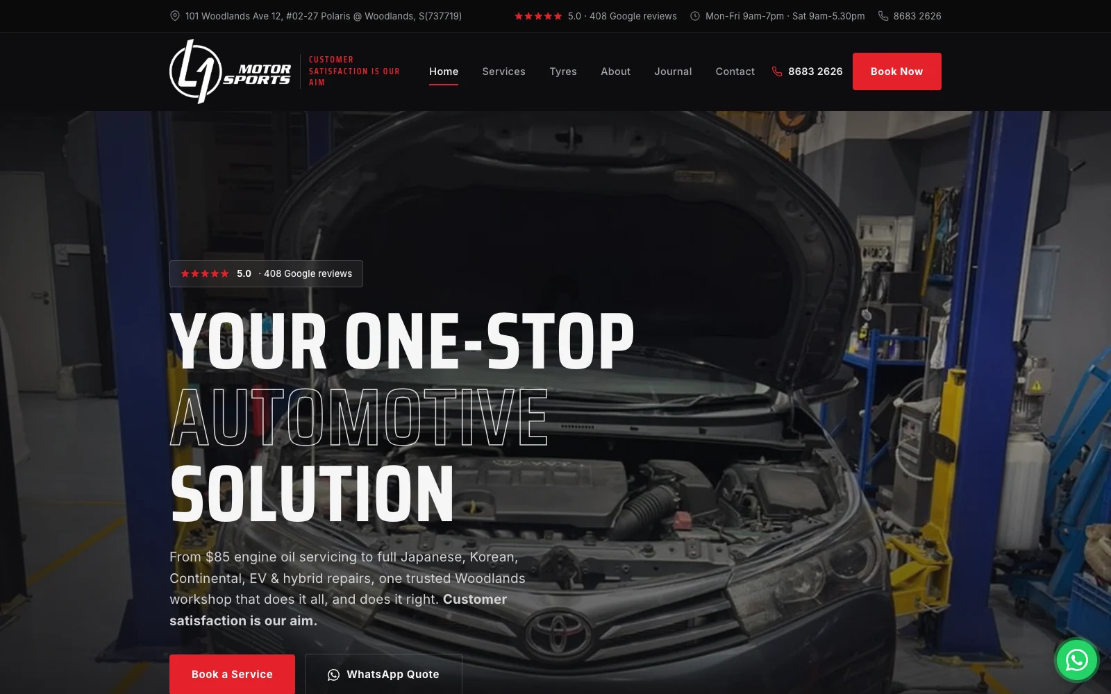 L1 Motorsports website design