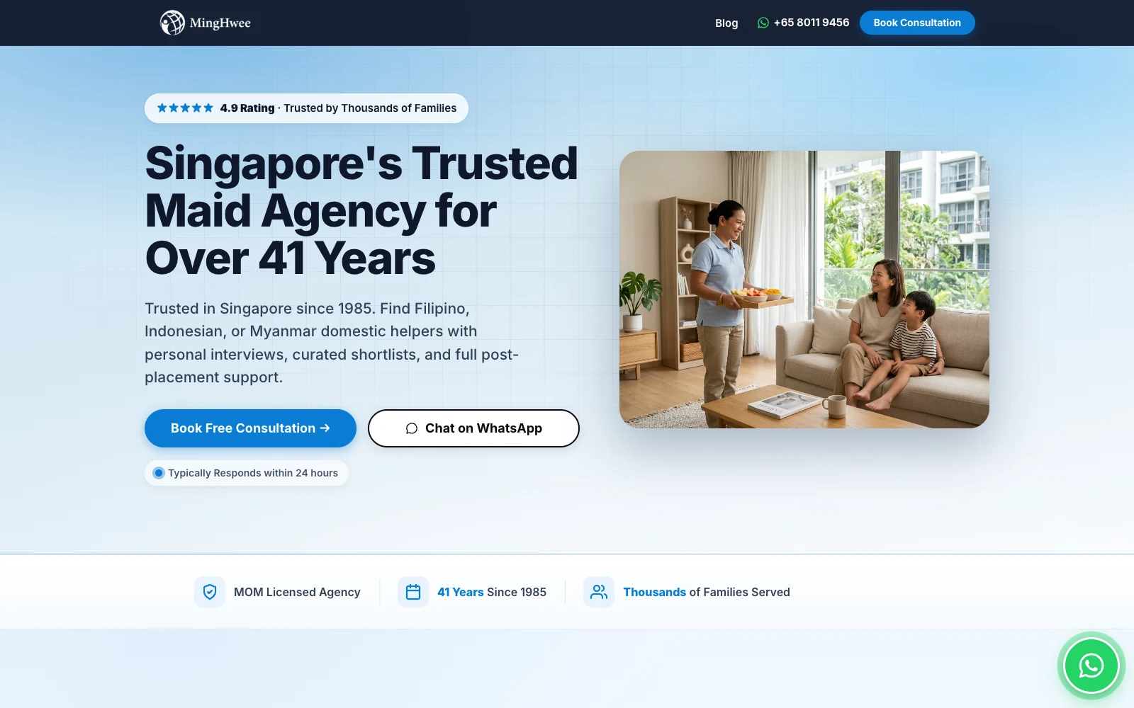 Ming Hwee website design