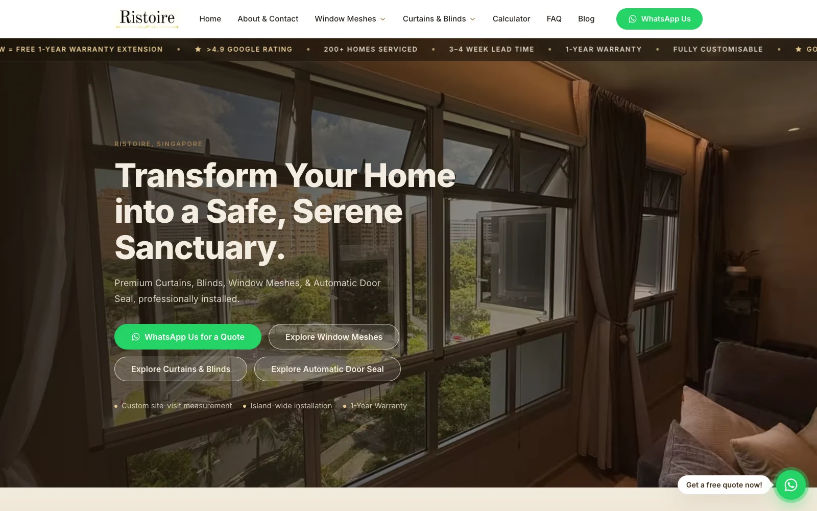 Ristoire website design