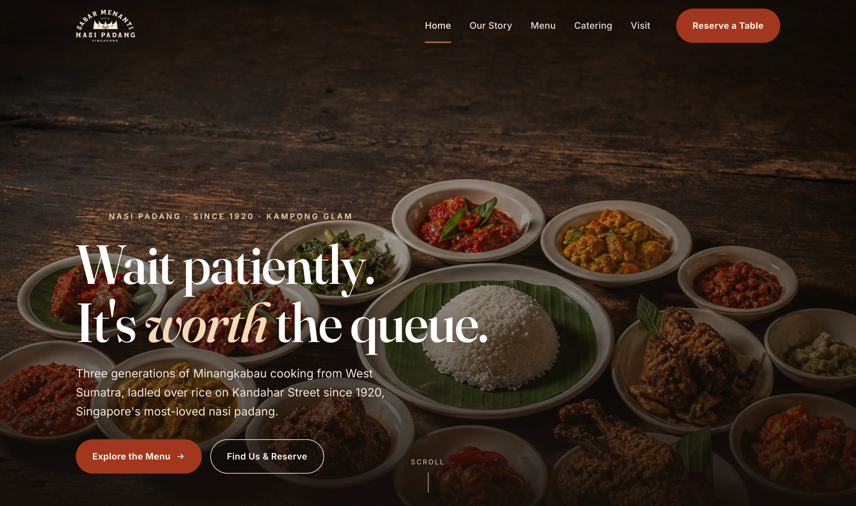 Sabar Menanti website design