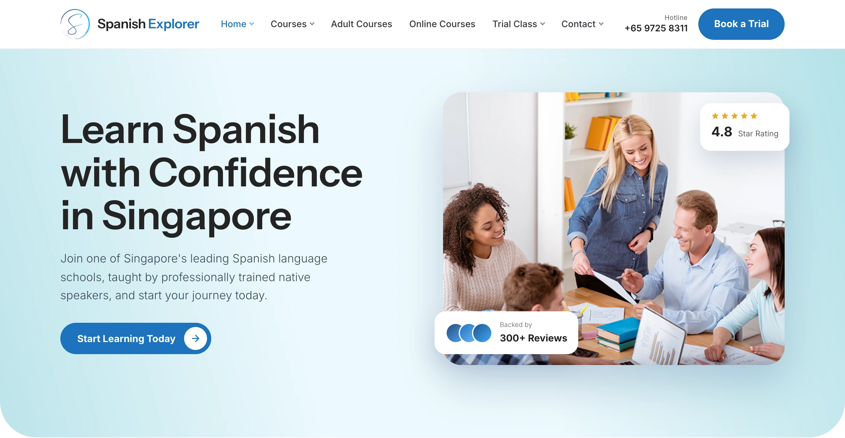 Spanish Explorer website design